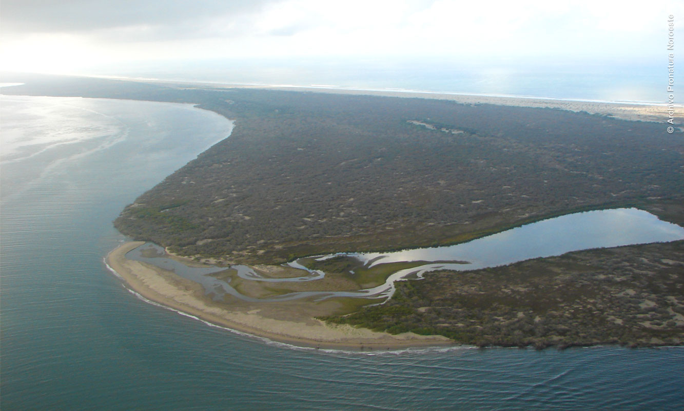 Vista aérea de la Península de Lucenilla en Sinaloa