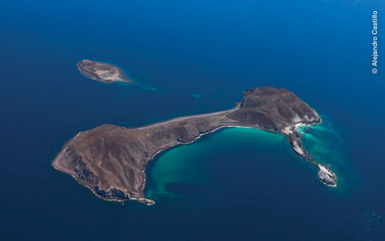 Toma aérea de bahìa de Los Angeles, BCS. Foto por Alejandro Castillo.