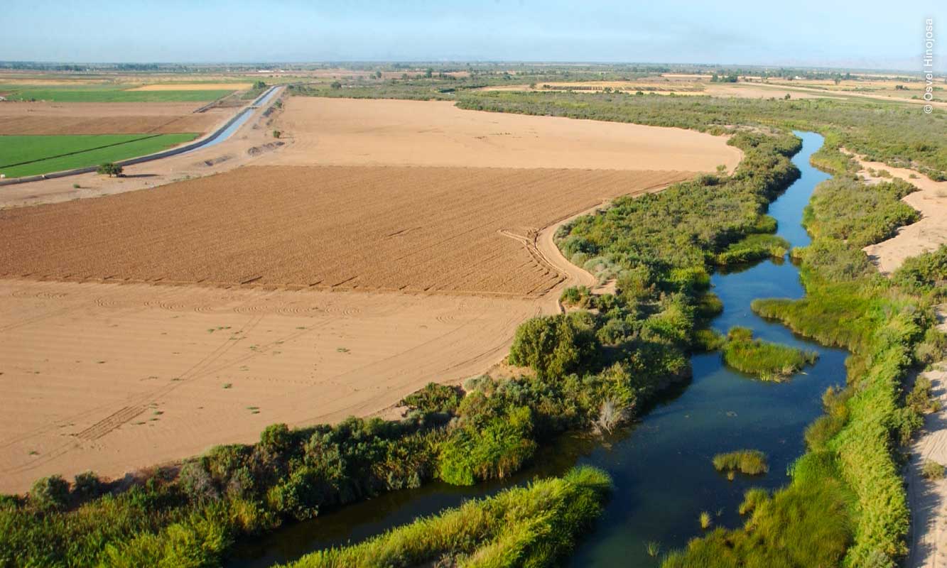 Vista aérea Río Colorado