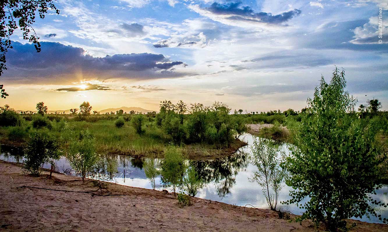 Paisaje en la zona del Río Colorado