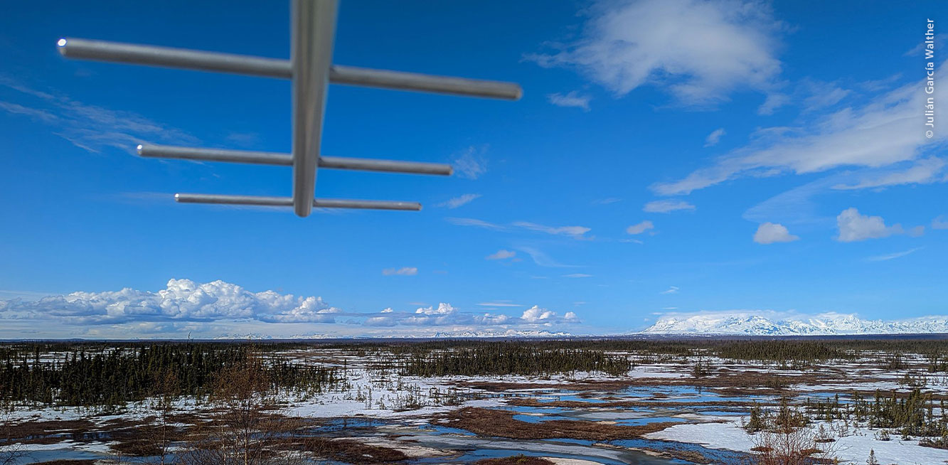 MOTUS antena view in Beluga, Alaska