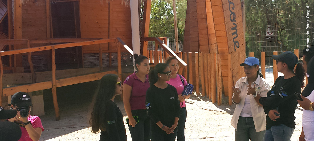 Colaboradores de la empresa “JW Marriott Los Cabos” recorrieron el Centro de Visitantes e Interpretación de la Naturaleza del Parque Nacional Cabo Pulmo.