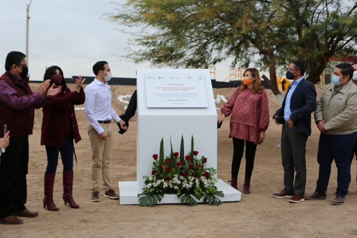 Groundbreaking ceremony for the Guadalupe Victoria artificial wetland in Mexicali.