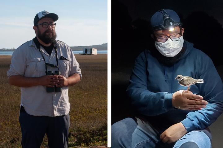 Retratos de Víctor Ayala en campo.