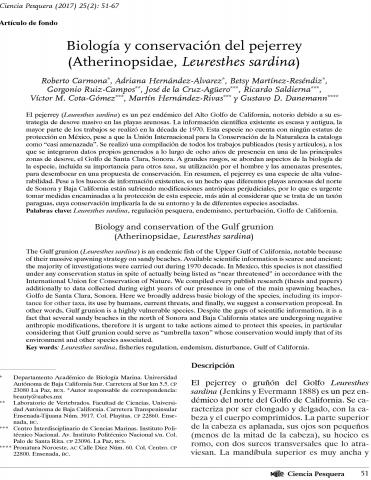 Biología y conservación del pejerrey 