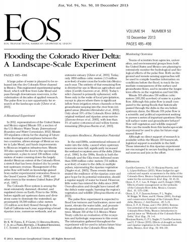 Flooding the Colorado River Delta: A Landscape-Scale Experiment