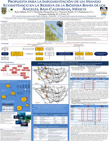 Propuesta para la implementación de un manejo ecosistémico en la Reserva de la Biosfera Bahía de los Ángeles 