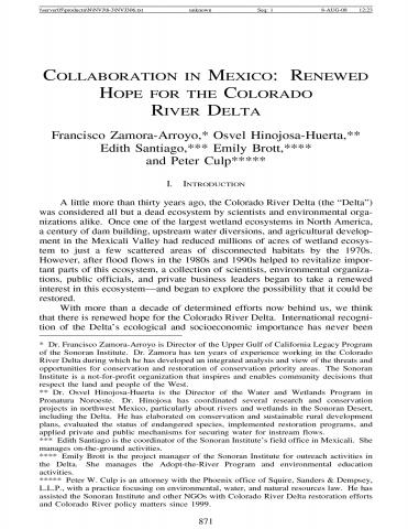 Collaboration in Mexico: Renewed hope for the Colorado River delta
