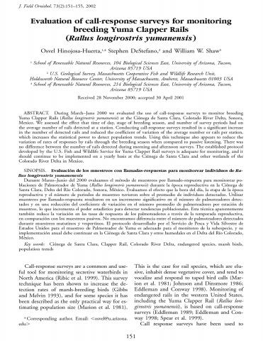 Evaluation of call-response surveys