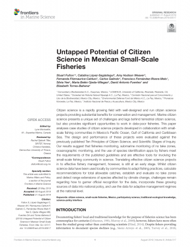 Portada del artículo Untapped Potential of Citizen Science in Mexican Small-Scale Fisheries