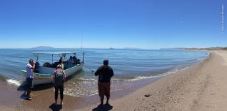 Desembarco en el corredor San Cosme-Punta Coyote, Baja California Sur.