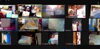 Evidencia de taller de dibujo en línea.